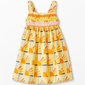 Colorful Sunburst Kids Dress Hanna Anderson size 10